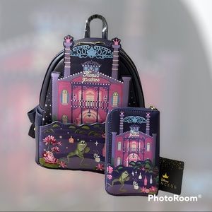 Loungefly Disney Princess & the Frog Tiana's Palace Mini Backpack & Wallet Set